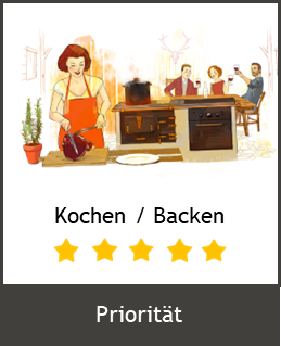 Kochen Backen Funktionen Illustration Biofire